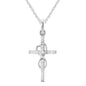 Stunning Alloy Pendant Necklace: Featuring Sparkling Diamonds and an Elegant Infinity Cross Design – Perfect for Adding Timeless Grace to Your Style CJ