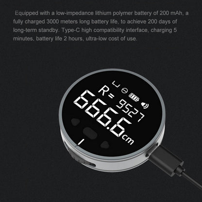 LCD Distance Measuring Instrument Electronic Measuring Ruler Tape Measure High Definition Digital LCD High Precision Electronic Measuring Ruler Tool A&S Collection