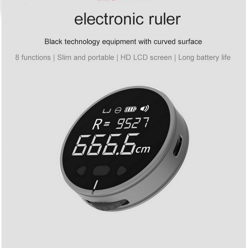 LCD Distance Measuring Instrument Electronic Measuring Ruler Tape Measure High Definition Digital LCD High Precision Electronic Measuring Ruler Tool A&S Collection