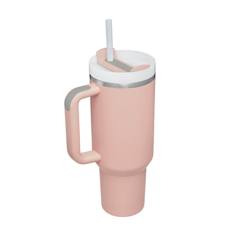 40 Oz Tumbler With Handle Straw Insulated, Stainless Steel Spill Proof Vacuum Coffee Cup Tumbler With Lid Tapered Mug Gifts For Valentine Lover Suitable For Car Gym Office Travel A&S Collection