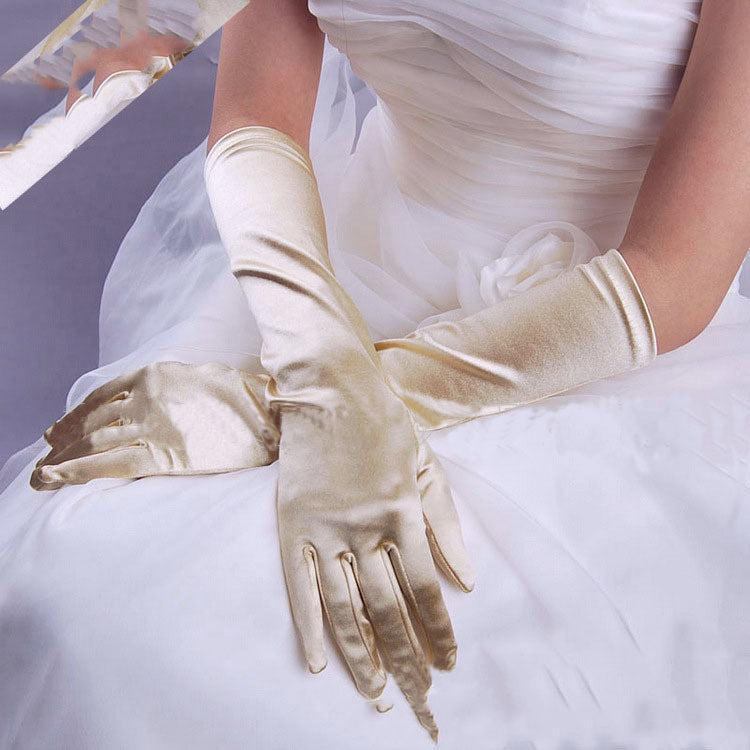 Wedding Dress Gloves Show Banquet CJ