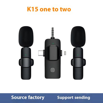Wireless Collar Clip Microphone - 3-in-1 Design with Multi-Connector & 35-Hole Superior Sound Quality CJ