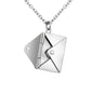 Artistic Envelope Charm Necklace: Stainless Steel, Commemorative, Stylish Design A&S Collection