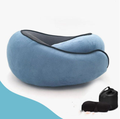 Travel Neck Pillow Non-Deformed Airplane Pillow Travel Neck Cushion Durable U-Shaped Travel Memory Cotton Nap Neck Pillow A&S Collection