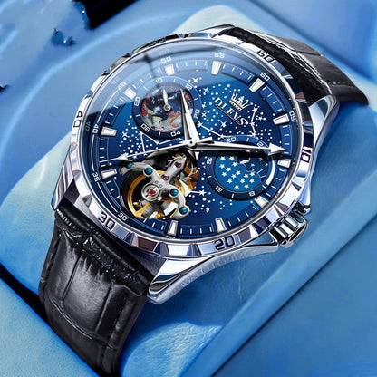 Fashion Starry Sky Mechanical Watch Business Hollow Waterproof Men A&S Collection