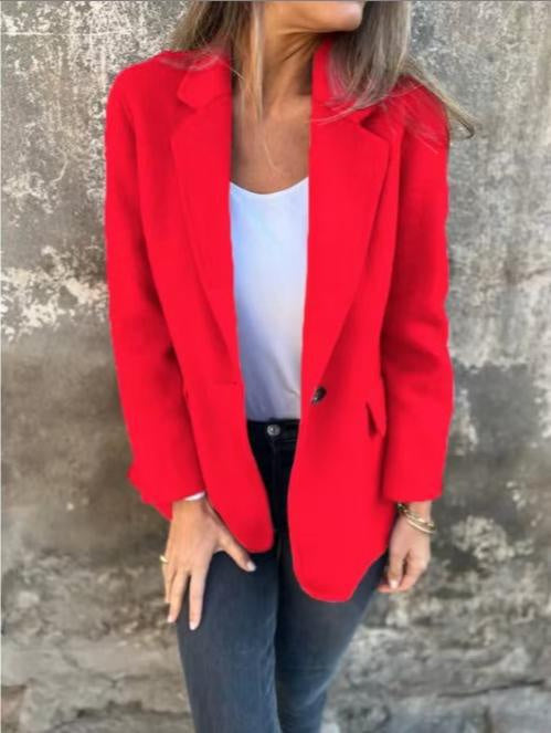 Ins Button Lapel Short Blazer Winter Fashion Commuter Jacket Outwear Women's Clothing A&S Collection