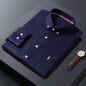 Men's long-sleeved shirt Korean version trend slim youth white shirt men's pointed neck inch shirt A&S Collection