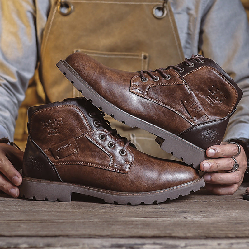 Retro British Style Leather Boots A&S Collection