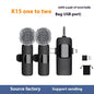 Wireless Collar Clip Microphone - 3-in-1 Design with Multi-Connector & 35-Hole Superior Sound Quality CJ
