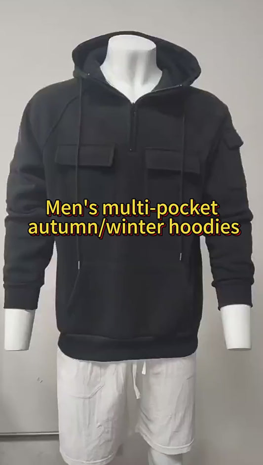 Men's Zip-up Hoodies Sweatshirt With Drawstring And Pocket Design Fashion Casual Sports Sweatshirt