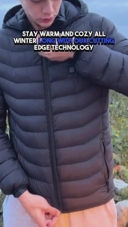 New Heated Jacket Coat USB Electric Jacket Cotton Coat Heater Thermal Clothing Heating Vest Men's Clothes Winter