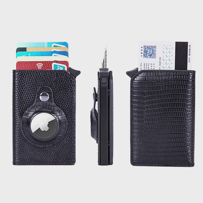 Men's Anti-theft Swipe Card Holder Tracker Hole
