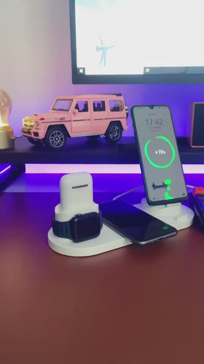 Wireless Charger For IPhone Fast Charger For Phone Fast Charging Pad For Phone Watch 6 In 1 Charging Dock Station