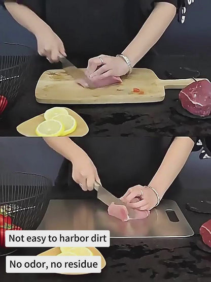 Premium Stainless Steel Cutting Board: Thickened, Anti-Mold Kitchen Tool for Vegetables and Meat – Essential for Every Cook