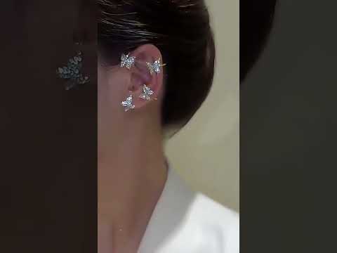 Fashion Earring Butterfly Ear Clip And Ear Hook Jewelry