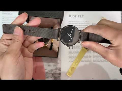 Creative Waterproof Quartz Watch for Men: Simple Calendar Design