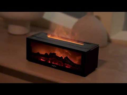 New Flame Aromatherapy Machine Colorful Essential Oil Diffuser Home Large Fog Volume Flame Humidifier 3D Flame Fireplace Machine