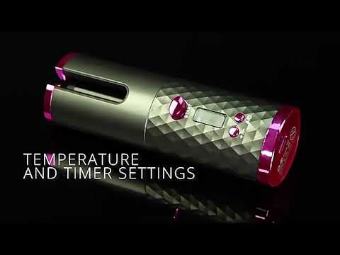 Rechargeable Automatic Hair Curler Women Portable Hair Curling Iron LCD Display Ceramic Curly Rotating Curling Wave Styer