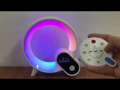 Creative Q Light Analog Sunrise Digital Display Alarm Clock Bluetooth Audio Intelligent Wake-up Q Colorful Atmosphere Light
