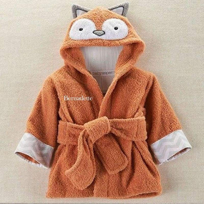 Rub-a-Dub Fox in the Tub Hooded Spa Robe Orange Deianeira