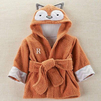 Rub-a-Dub Fox in the Tub Hooded Spa Robe Orange Deianeira