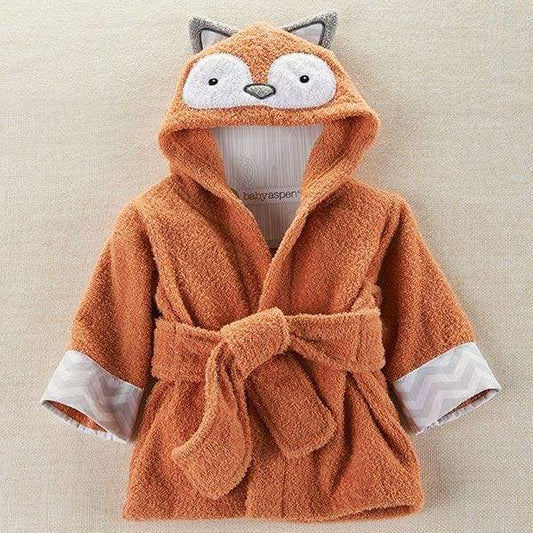 Rub-a-Dub Fox in the Tub Hooded Spa Robe Orange Deianeira