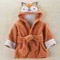 Rub-a-Dub Fox in the Tub Hooded Spa Robe Orange Deianeira